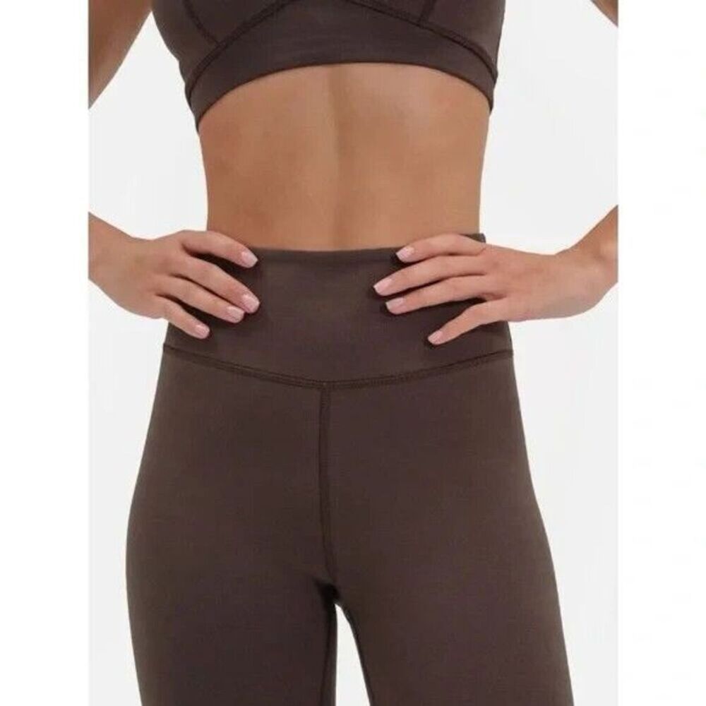 MATE THE LABEL ORGANIC COTTON FULL LENGTH LEGGINGS‎ MOCHA BROWN NWT - Picture 3 of 7
